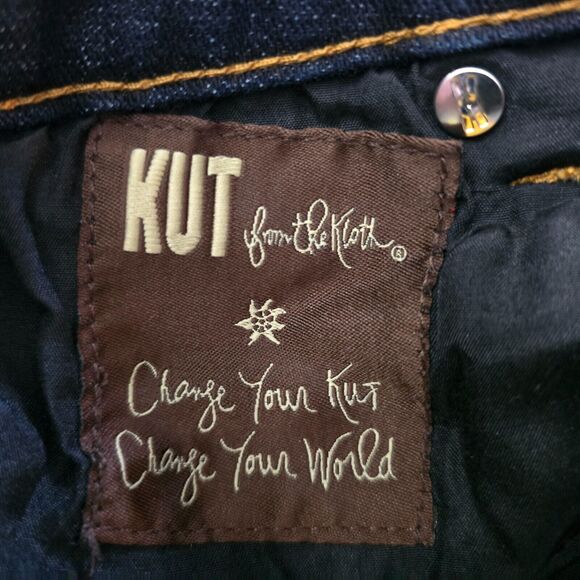 Kut From The Kloth Capri Women's 4 Blue Dark Wash Catherine Ankle Straight Leg - Picture 4 of 16